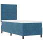 Preview: Boxspringbett mit Matratze Dunkelblau 80x200 cm Samt