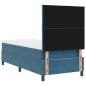 Preview: Boxspringbett mit Matratze Dunkelblau Einzel Velours