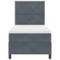 Preview: Boxspringbett mit Matratze Dunkelgrau 90x200 cm Velours