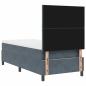 Preview: Boxspringbett mit Matratze Dunkelgrau 90x200 cm Velours