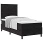 Preview: Boxspringbett mit Matratze Schwarz 100x200 cm Samt