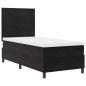 Preview: Boxspringbett mit Matratze Schwarz 100x200 cm Samt