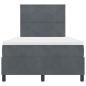 Preview: Boxspringbett mit Matratze Dunkelgrau 120x200 cm Samt