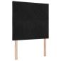 Preview: Boxspringbett mit Matratze Schwarz 120x200 cm Velours