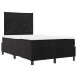 Preview: Boxspringbett mit Matratze Schwarz 120x200 cm Velours