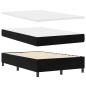 Preview: Boxspringbett mit Matratze Schwarz 120x200 cm Velours