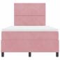 Preview: Boxspringbett mit Matratze Rosa 120x200 cm Samt