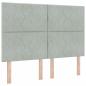 Preview: Boxspringbett mit Matratze Hellgrau 140x190 cm Samt