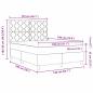 Preview: Boxspringbett mit Matratze Hellgrau 140x190 cm Samt