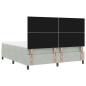 Preview: Boxspringbett mit Matratze Hellgrau Super King Samt