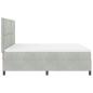 Preview: Boxspringbett mit Matratze Hellgrau Super King Samt