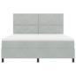 Preview: Boxspringbett mit Matratze Hellgrau Super King Samt