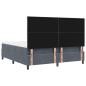 Preview: Boxspringbett mit Matratze Dunkelgrau Super King Samt