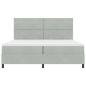 Preview: Boxspringbett mit Matratze Hellgrau 200x200 cm Samt