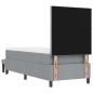 Preview: Boxspringbett mit Matratze & Bank Hellgrau 80x200 cm Stoff