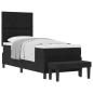 Preview: Boxspringbett mit Matratze & Bank Schwarz 80x200 cm Stoff