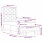 Preview: Boxspringbett mit Matratze & Bank Schwarz 80x200 cm Stoff