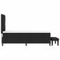 Preview: Boxspringbett mit Matratze & Bank Schwarz 80x200 cm Stoff