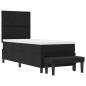 Preview: Boxspringbett mit Matratze & Bank Schwarz 80x200 cm Stoff