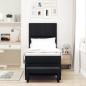 Preview: Boxspringbett mit Matratze & Bank Schwarz 80x200 cm Stoff