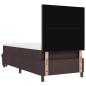 Preview: Boxspringbett mit Matratze & Bank Dunkelbraun 90x190 cm Stoff