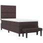 Preview: Boxspringbett mit Matratze & Bank Dunkelbraun 90x190 cm Stoff