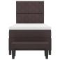 Preview: Boxspringbett mit Matratze & Bank Dunkelbraun 90x190 cm Stoff