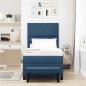 Preview: Boxspringbett mit Matratze & Bank Blau 90x200 cm Stoff