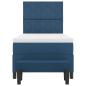Preview: Boxspringbett mit Matratze & Bank Blau 90x200 cm Stoff