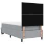 Preview: Boxspringbett mit Matratze & Bank Hellgrau 100x200 cm Stoff
