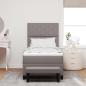 Preview: Boxspringbett mit Matratze & Bank Taupe 100x200 cm Stoff