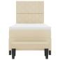 Preview: Boxspringbett mit Matratze & Bank Creme 100x200 cm Stoff