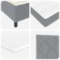 Preview: Boxspringbett mit Matratze & Bank Hellgrau 120x190 cm Stoff