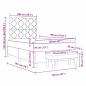 Preview: Boxspringbett mit Matratze & Bank Hellgrau 120x190 cm Stoff
