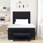 Preview: Boxspringbett mit Matratze & Bank Schwarz 120x190 cm Stoff