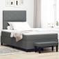 Preview: ARDEBO.de - Boxspringbett mit Matratze & Bank Dunkelgrau 120x200 cm Stoff
