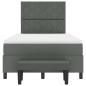 Preview: Boxspringbett mit Matratze & Bank Dunkelgrau 120x200 cm Stoff