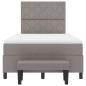 Preview: Boxspringbett mit Matratze & Bank taupe 120x200 cm Stoff
