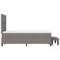 Preview: Boxspringbett mit Matratze & Bank taupe 120x200 cm Stoff