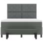 Preview: Boxspringbett mit Matratze & Bank Dunkelgrau 140x190 cm Stoff