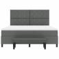 Preview: Boxspringbett mit Matratze und Bank Düstergrau 180x200 cm Stoff