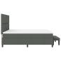 Preview: Boxspringbett mit Matratze und Bank Düstergrau 180x200 cm Stoff