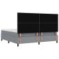 Preview: Boxspringbett mit Matratze & Bank Hellgrau 200x200 cm Stoff