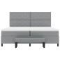 Preview: Boxspringbett mit Matratze & Bank Hellgrau 200x200 cm Stoff