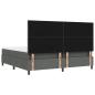 Preview: Boxspringbett mit Matratze & Bank Dunkelgrau 200x200 cm Stoff