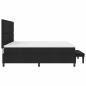 Preview: Boxspringbett mit Matratze & Bank Schwarz 200x200 cm Stoff