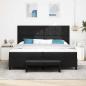 Preview: Boxspringbett mit Matratze & Bank Schwarz 200x200 cm Stoff