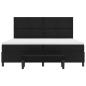 Preview: Boxspringbett mit Matratze & Bank Schwarz 200x200 cm Stoff