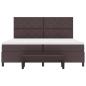 Preview: Boxspringbett mit Matratze & Bank Dunkelbraun 200x200 cm Stoff