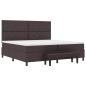 Preview: Boxspringbett mit Matratze & Bank Dunkelbraun 200x200 cm Stoff